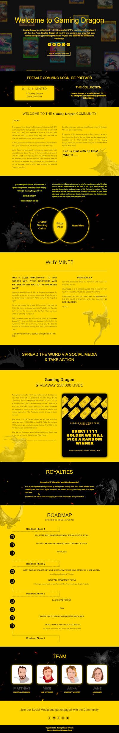 Gaming Dragon Nft